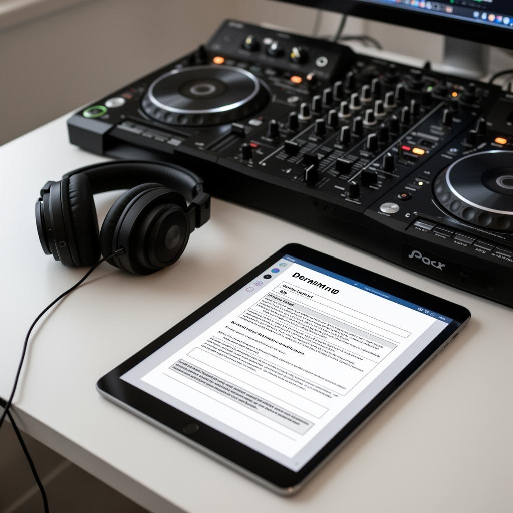 Contract with e-signature field signed by the client